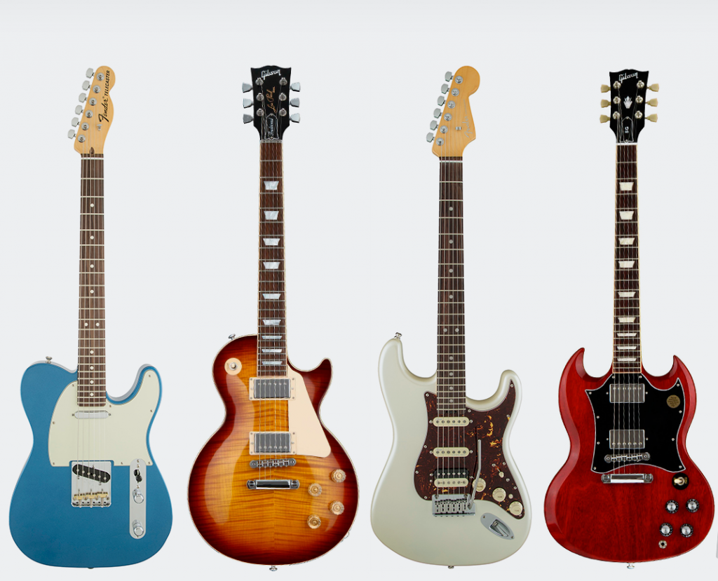 Diversos modelos de guitarras 1024x829 - Guitarras: Modelos para todos os gostos e estilos