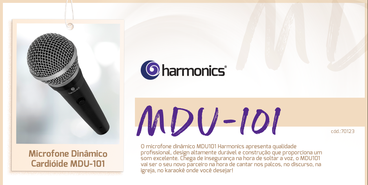 Conheça o Microfone MDU101 da Harmonics
