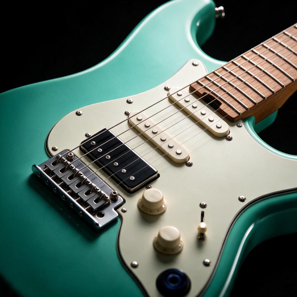 corpo e tampo da guitarra inteligente Mooer GTRS S801