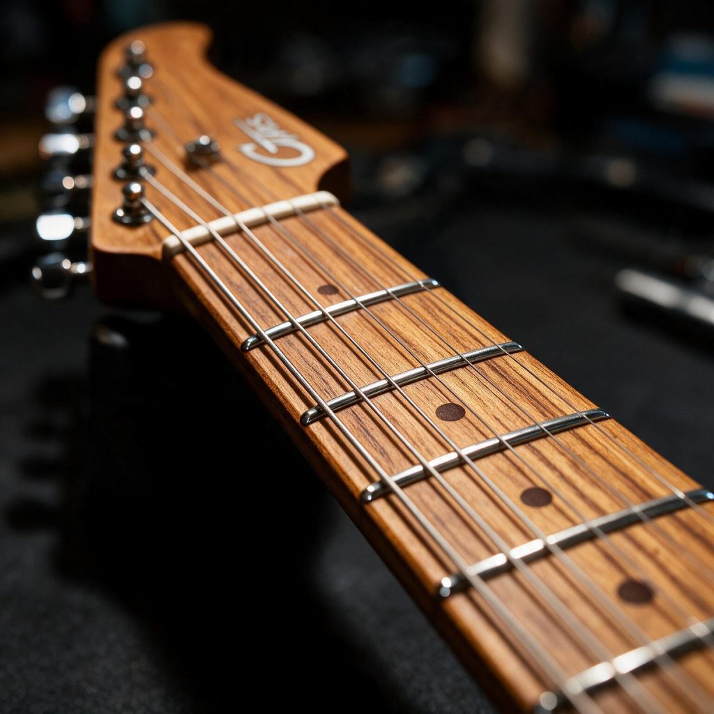 Braço em Maple Duro Canadense Torrado de alta qualidade, com acabamento fosco suave ao toque da guitarra inteligente Mooer GTRS S801